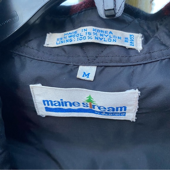 Vtg Wool Flannel Shirt M Red and Black - Picture 3 of 5